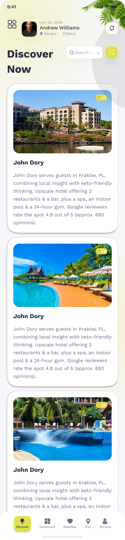 Keto Places Explorer Screen